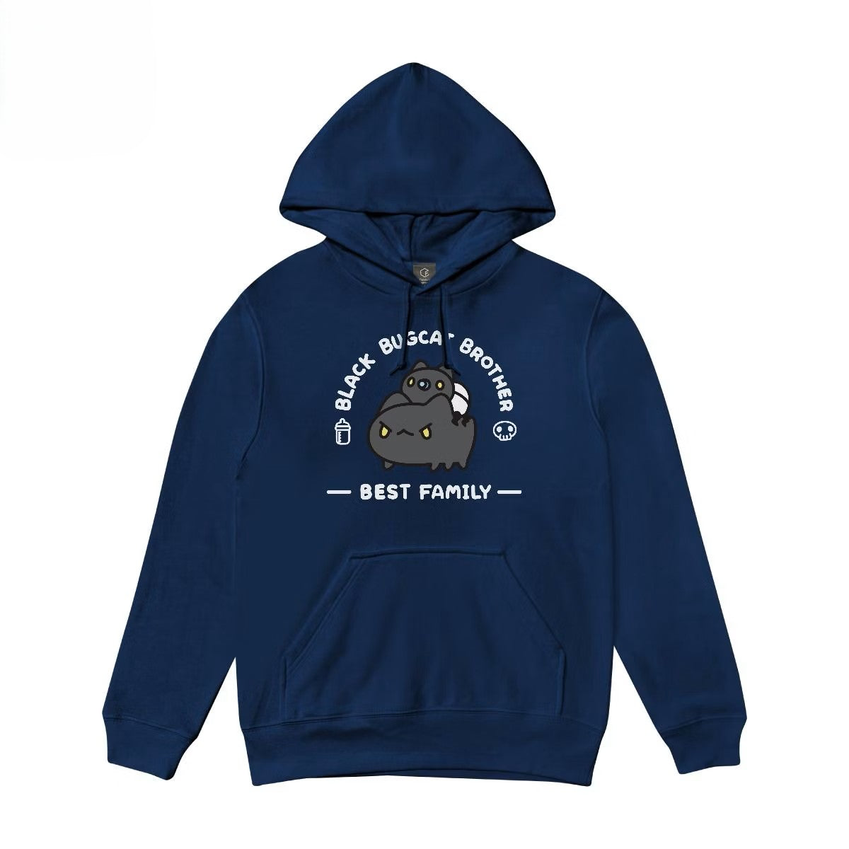Black Bugcat Family Hoodie