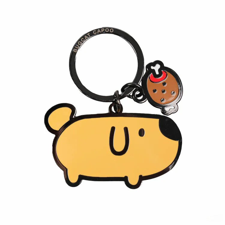 Dogdog & Meat Metal Key Ring
