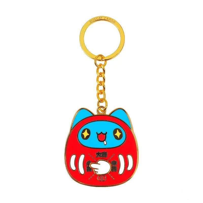 Daruma Capoo Fortune Spinner Keychain