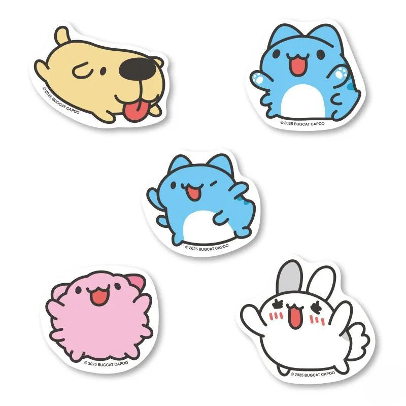 Capoo Classic Waterproof & UV-Resistant Stickers 2 (5 pcs)