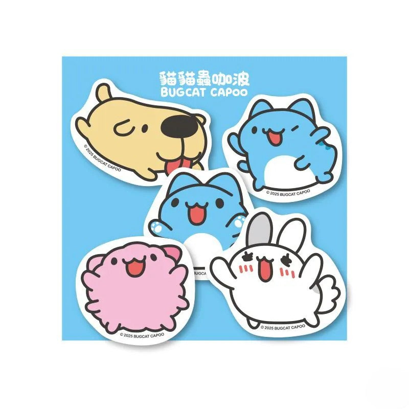 Capoo Classic Waterproof & UV-Resistant Stickers 2 (5 pcs)