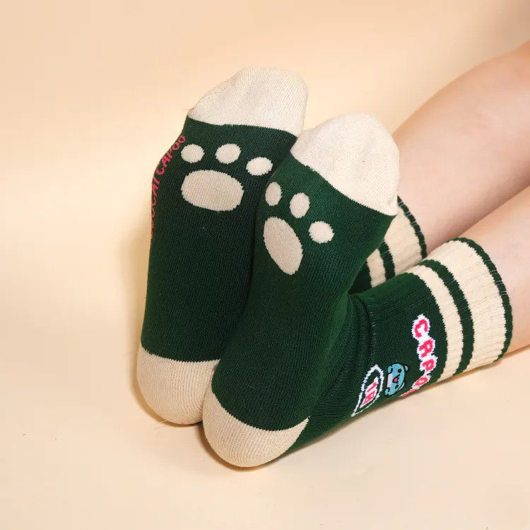 Classic Capoo Sports Crew Socks (Green)