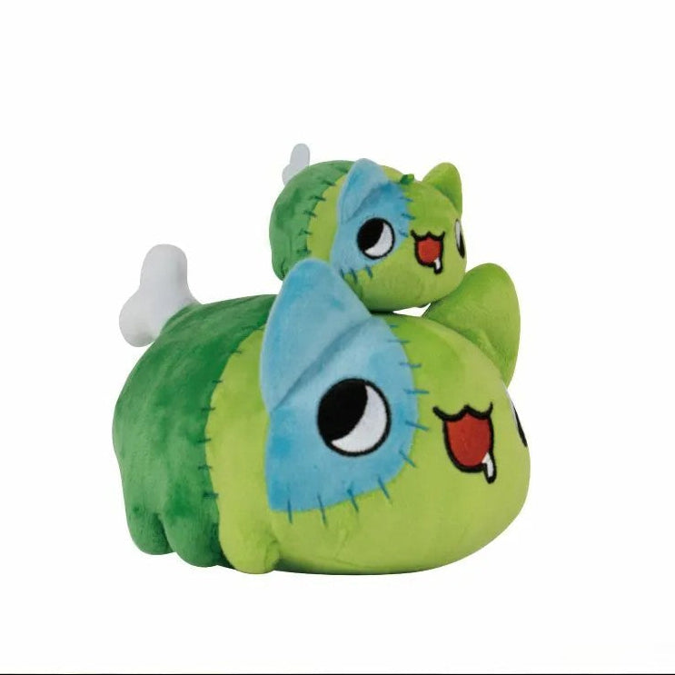 Zombie Bugcat plush toy with stitched eye patch and spooky character design