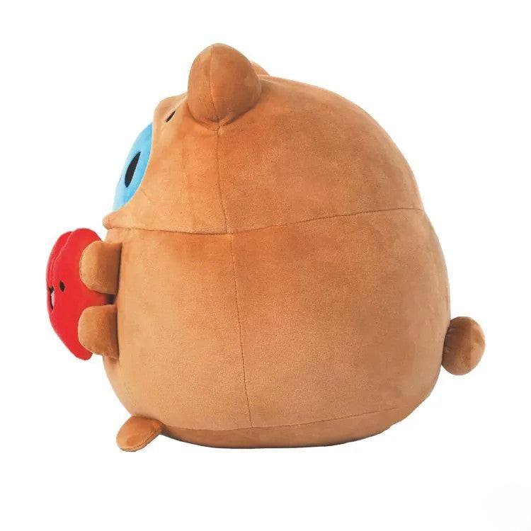 Brown Bear Capoo Holding Heart Plush