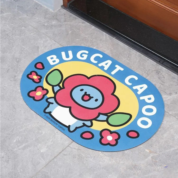 Capoo Summer Flower Diatomite Floor Mat