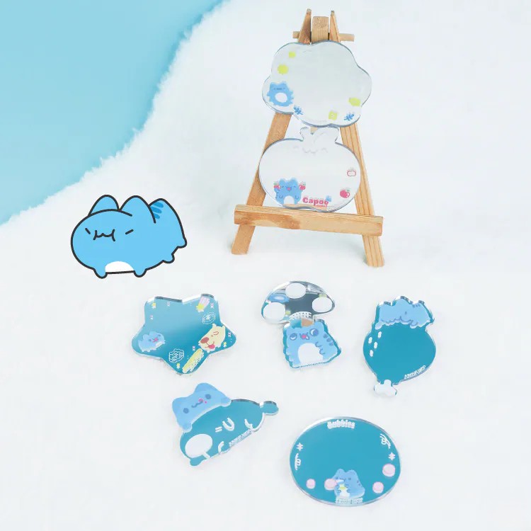 Capoo Shaped Mirror Sticker Blind Box