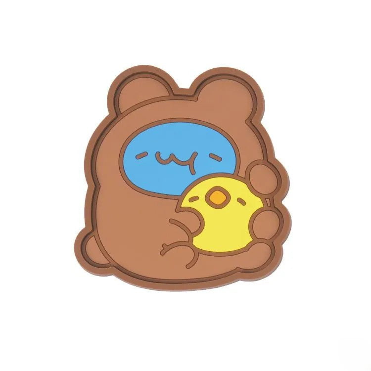 Bugcat Capoo Brown Bear Capoo Hugging Chick Multi-Purpose PVC Tray