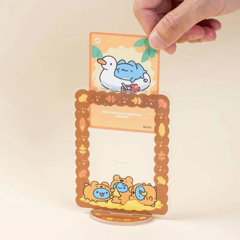 Brown Bear Capoo Autumn Play Card Display Stand