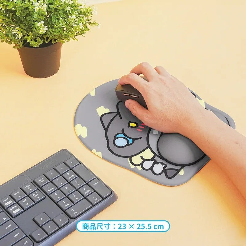 Black Bugcat Butt Wrist Rest Mouse Pad