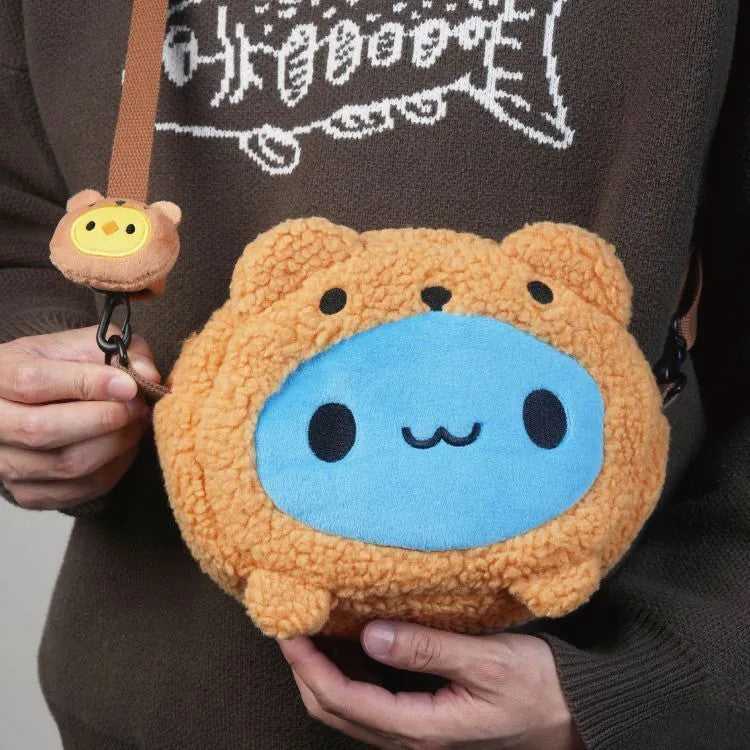 Brown Bear Capoo Fluffy Crossbody Bag (With Plush Charm)