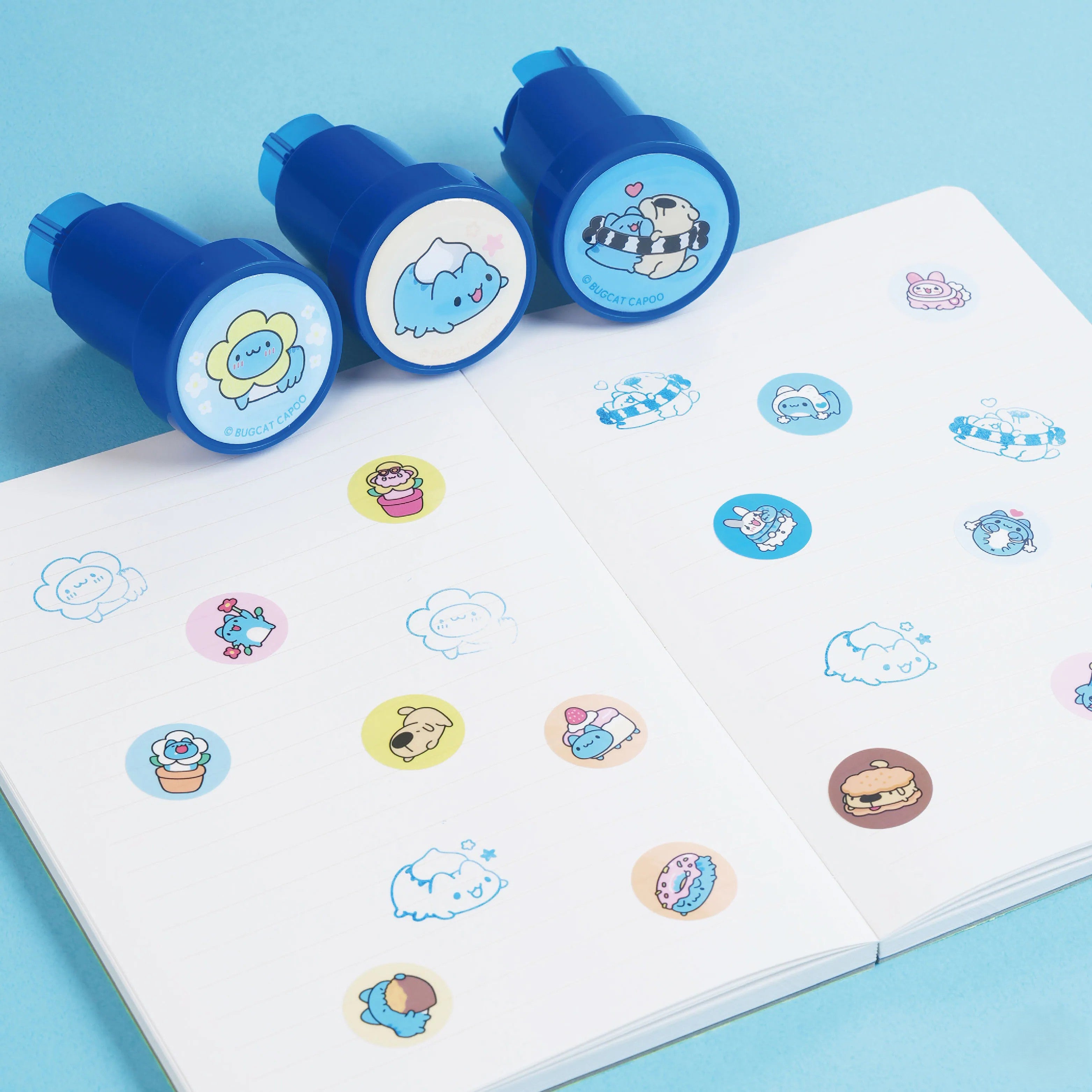 Spring Bloom Capoo Stamp & Sticker Dispenser