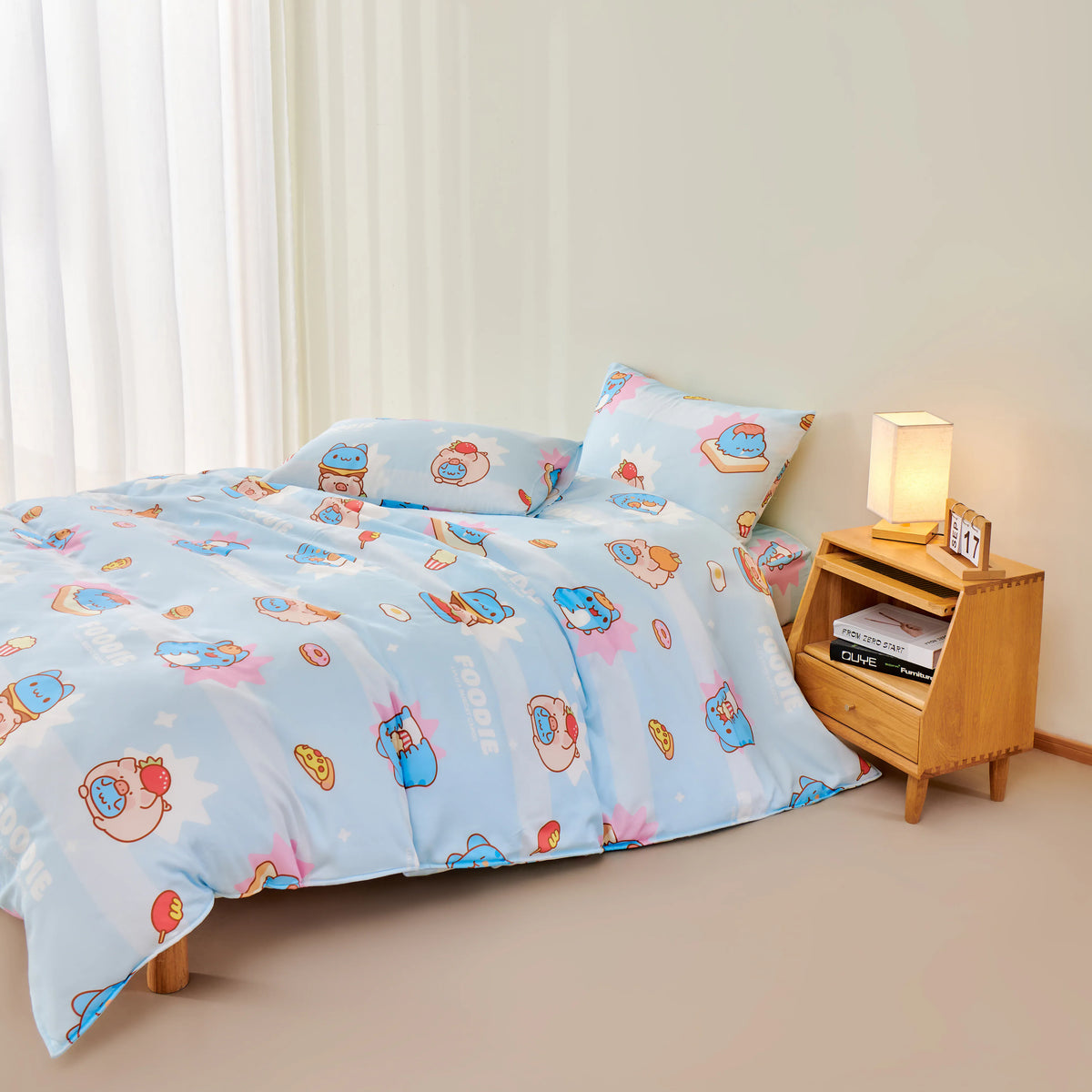 Bugcat Capoo x LuLu the Piggy Food Party bedroom bedding collection