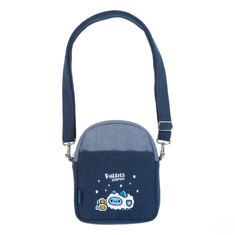 Fuzzy Capoo Corduroy Crossbody Bag