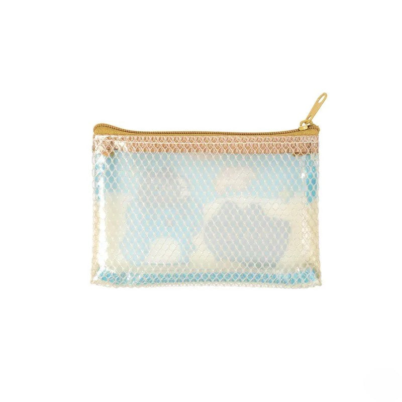 Bugcat Capoo & Black Bugcat Beach Day Mesh Zipper Pouch Set (Large + Small)