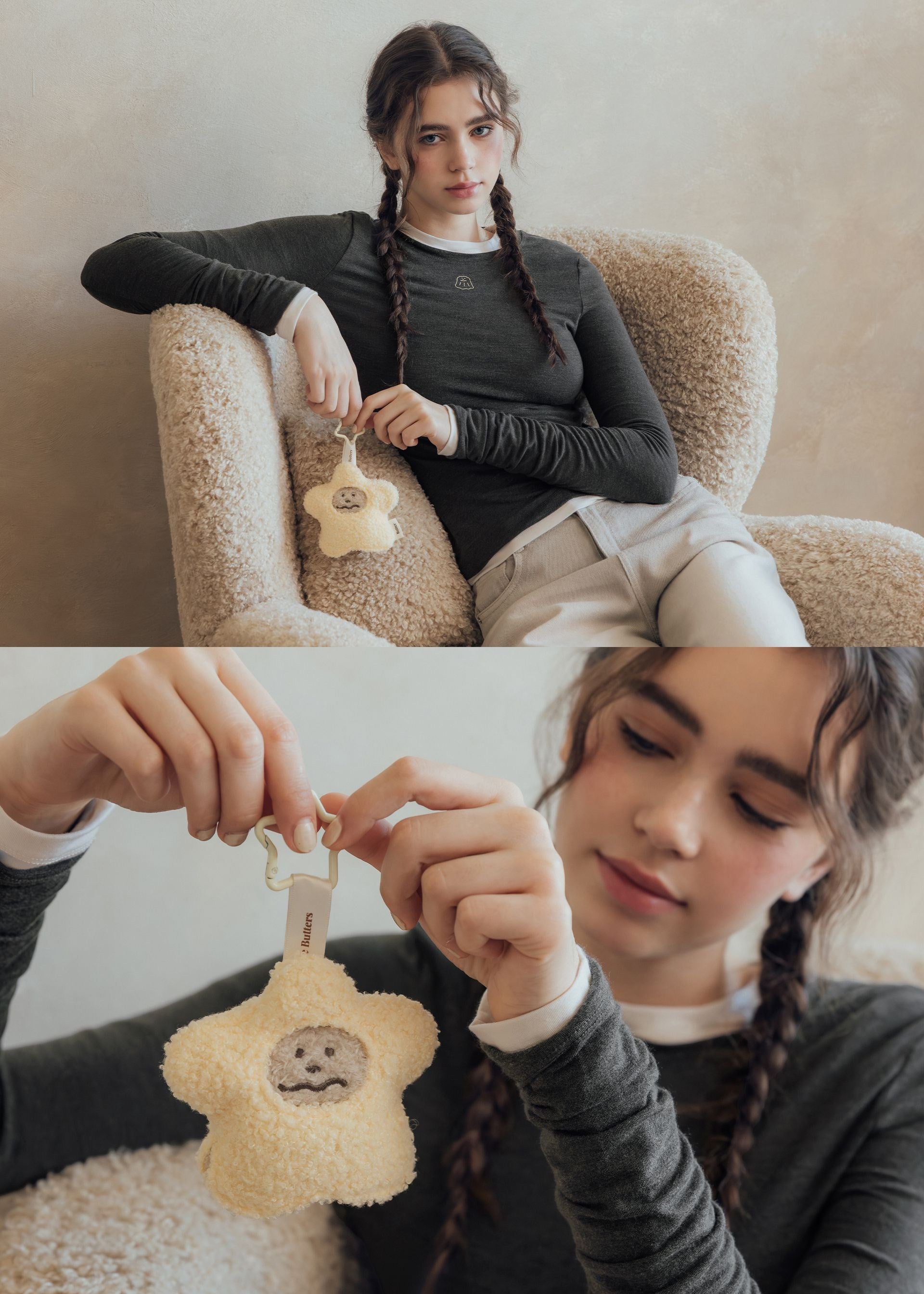 The Butters Canelé Star Plush Charm