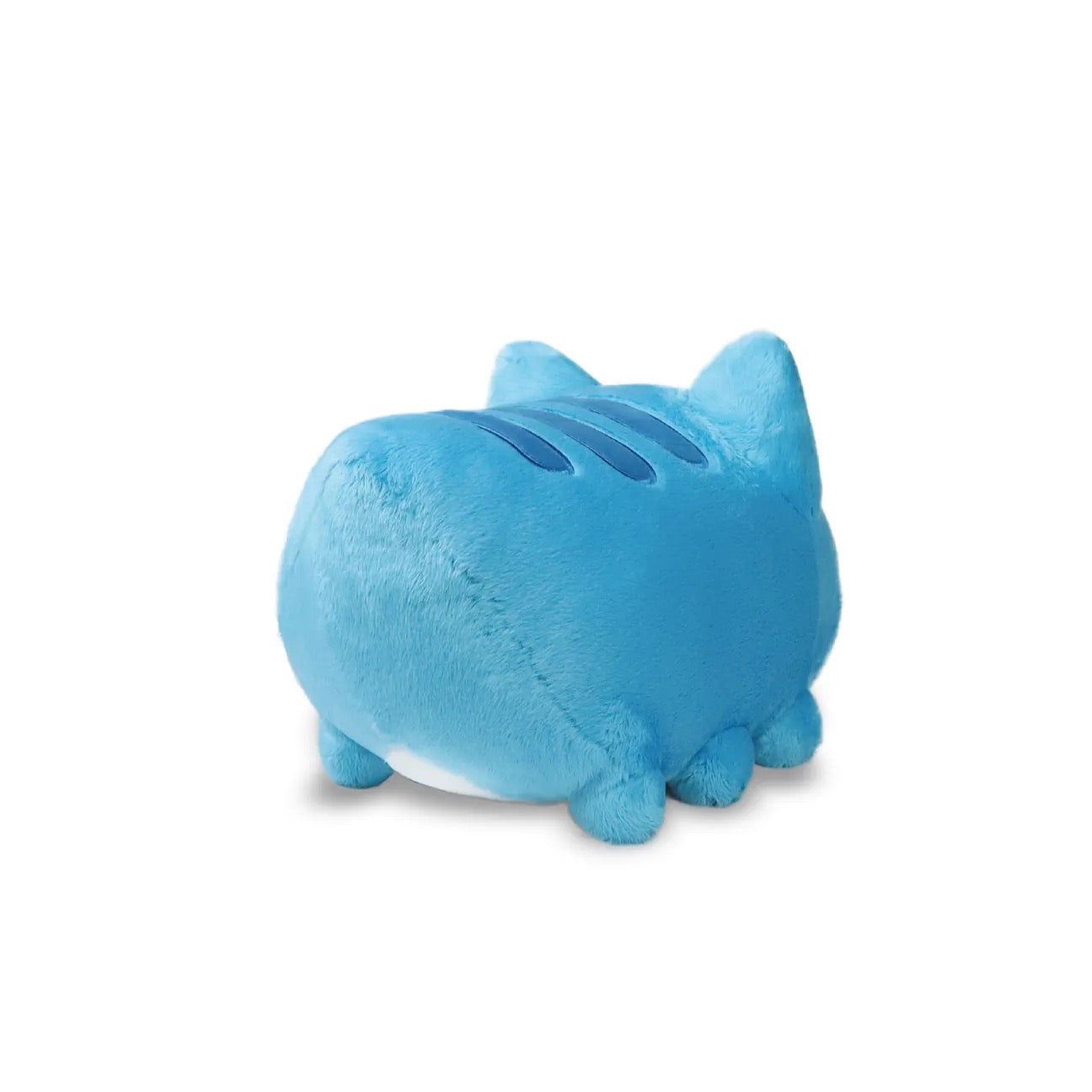 Angled back view of Bugcat Capoo plush showing its round tail and soft texture