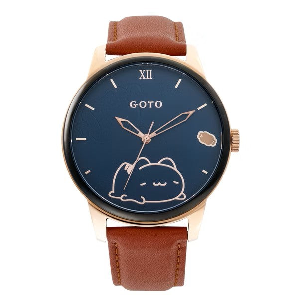 Lazy Capoo Metallic Outline Edition (42mm, Leather Strap)