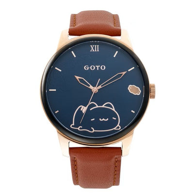 Lazy Capoo Metallic Outline Edition (42mm, Leather Strap)