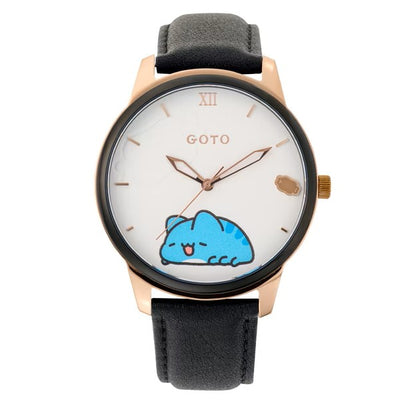 Lazy Capoo Color Watch (42mm, Leather Strap)