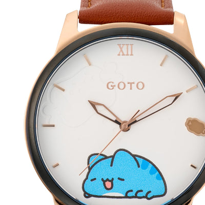 Lazy Capoo Color Watch (42mm, Leather Strap)