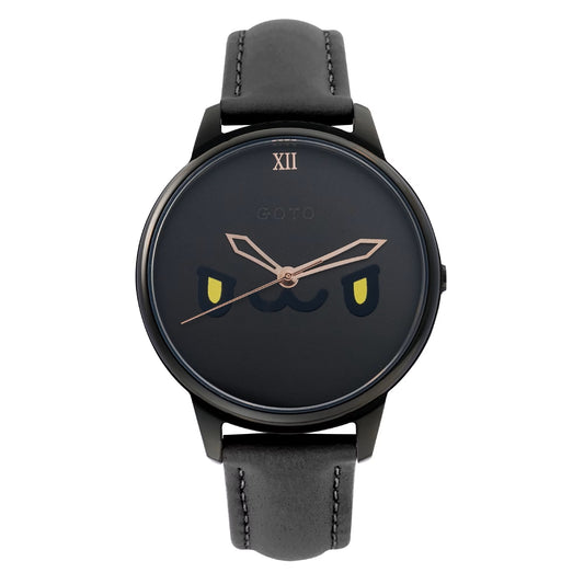 Black Bugcat Edition (37mm, Leather Strap)