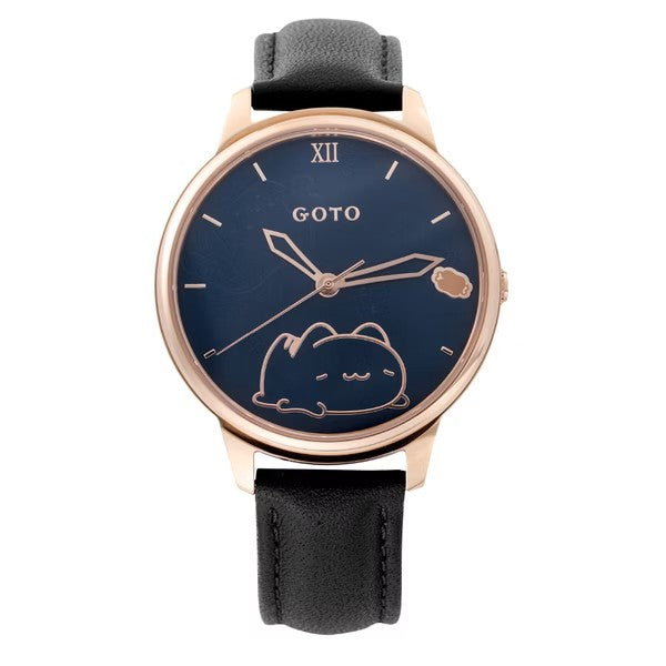 Lazy Capoo Metallic Outline Edition (37mm, Leather Strap)