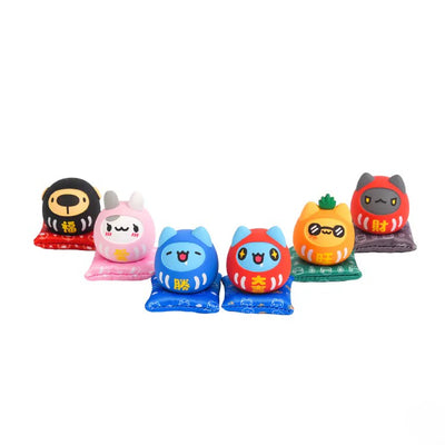 Bugcat Capoo Daruma Blessing Figures – Set of Six