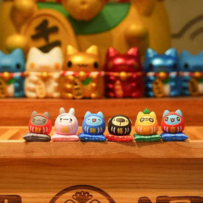 Bugcat Capoo Daruma Blessing Figures – Set of Six