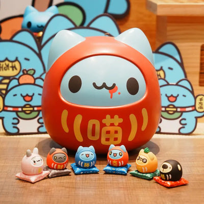 Bugcat Capoo Daruma Blessing Figures – Set of Six