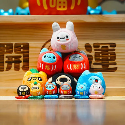 Bugcat Capoo Daruma Blessing Figures – Set of Six