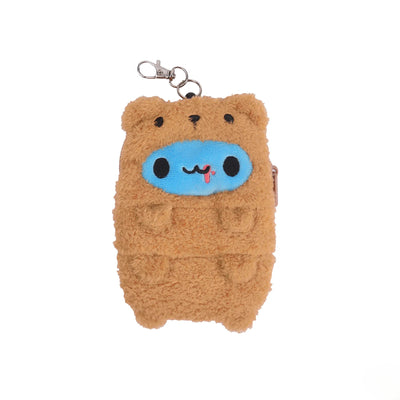 Brown Bear Capoo Plush Retractable Card Holder
