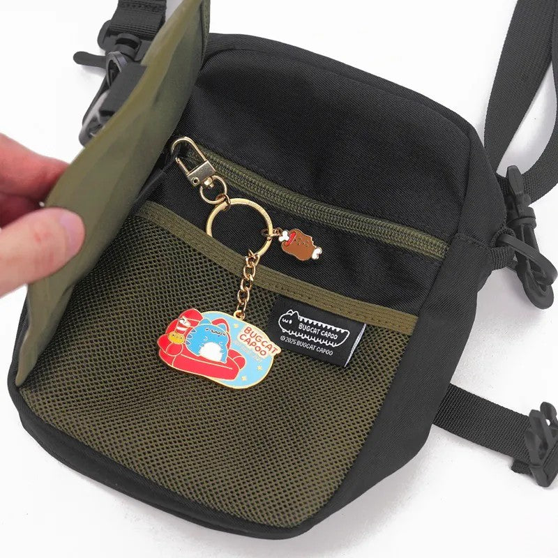 Capoo Lazy Sofa Day Metal Keychain
