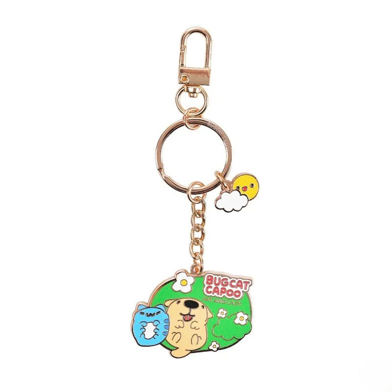 Capoo & Dogdog Together Metal Key Ring