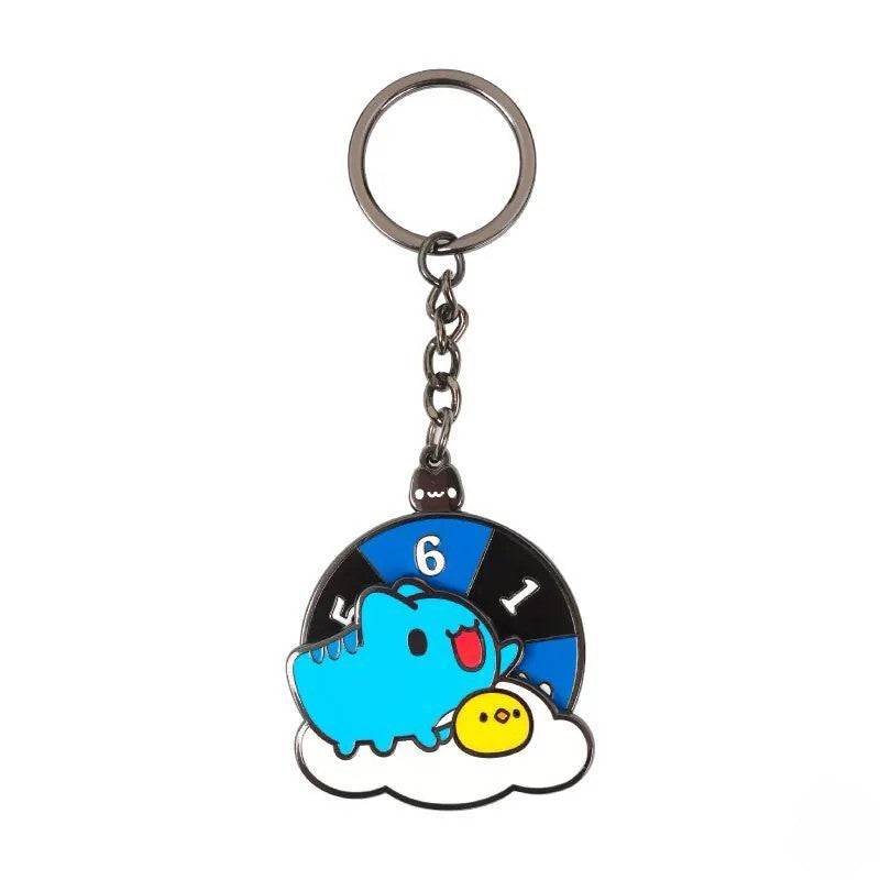 Capoo Number Spinner Metal Keychain
