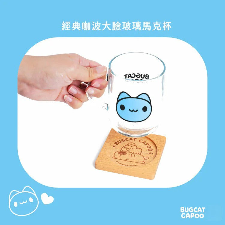 Classic Capoo Big Face Glass Mug