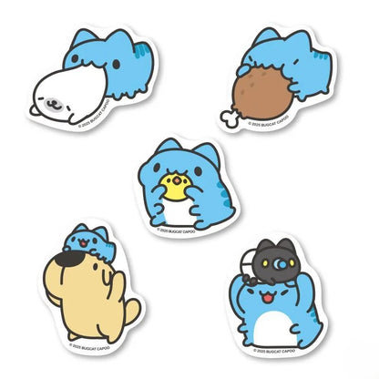 Capoo Classic Waterproof & UV-Resistant Stickers 3 (5 pcs)