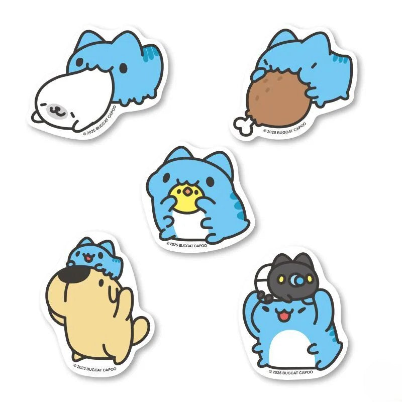 Capoo Classic Waterproof & UV-Resistant Stickers 3 (5 pcs)