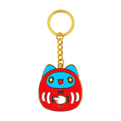 Daruma Capoo Fortune Spinner Keychain