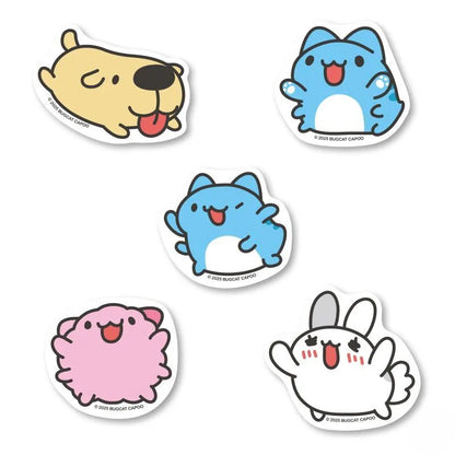 Capoo Classic Waterproof & UV-Resistant Stickers 2 (5 pcs)