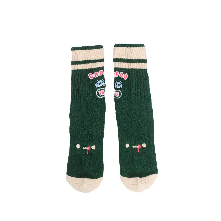 Classic Capoo Sports Crew Socks (Green)