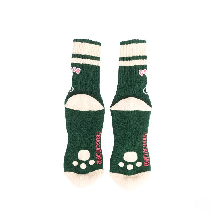 Classic Capoo Sports Crew Socks (Green)