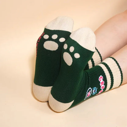 Classic Capoo Sports Crew Socks (Green)