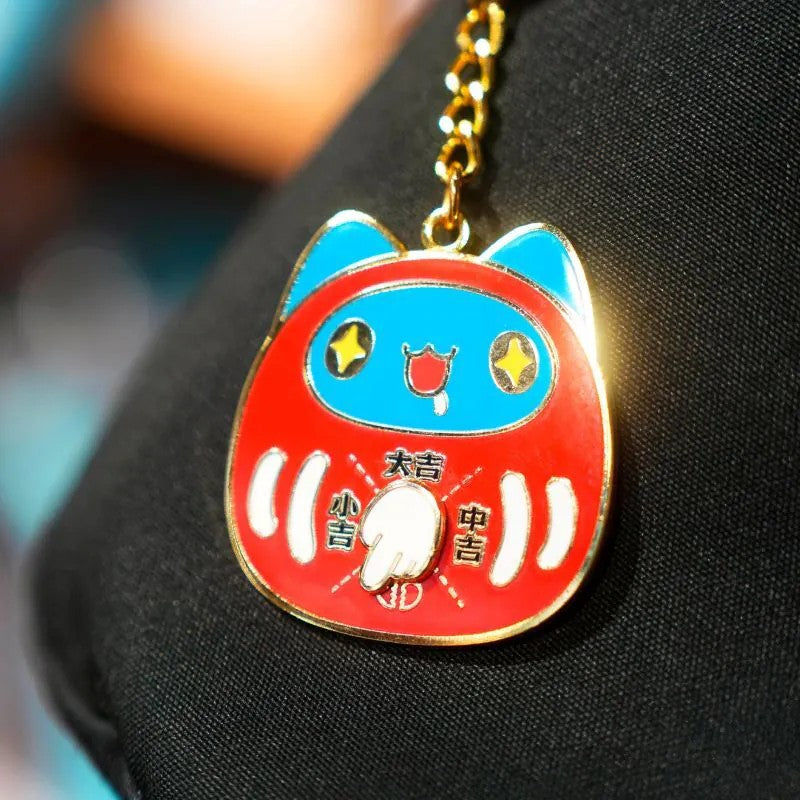 Daruma Capoo Fortune Spinner Keychain