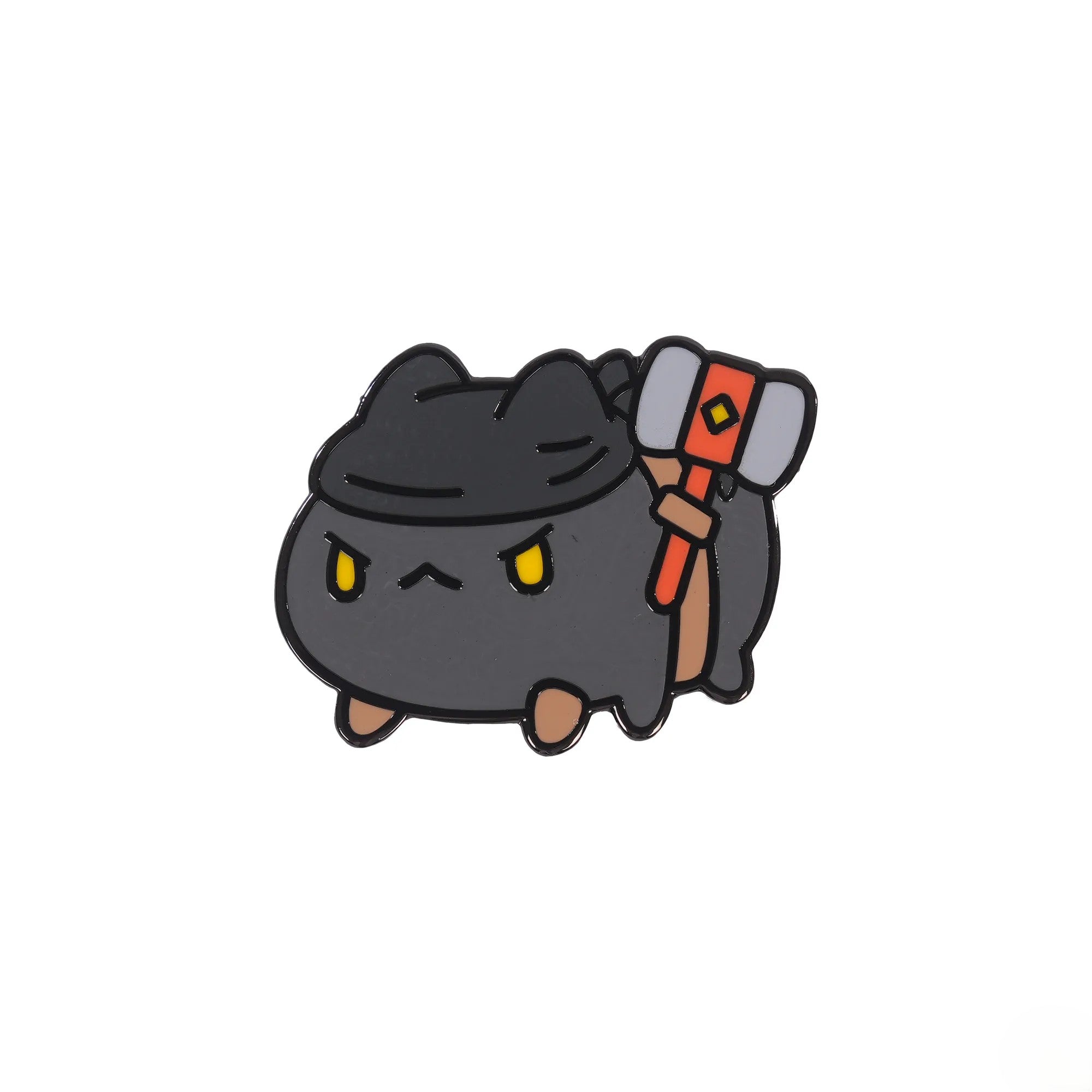 Blacksmith Black Bugcat Metal Badge