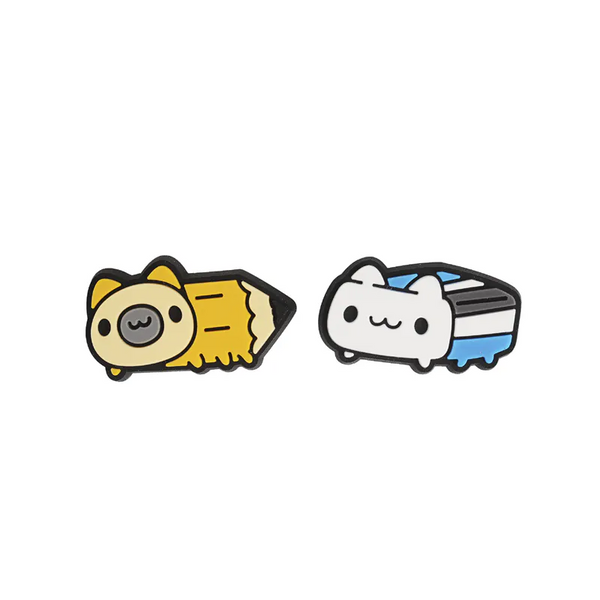 Pencil Bugcat & Eraser Bugcat Shoe Charm Set