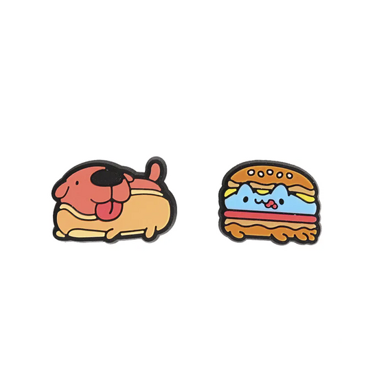 Hamburger Capoo & Hotdog Dogdog Croc Charms