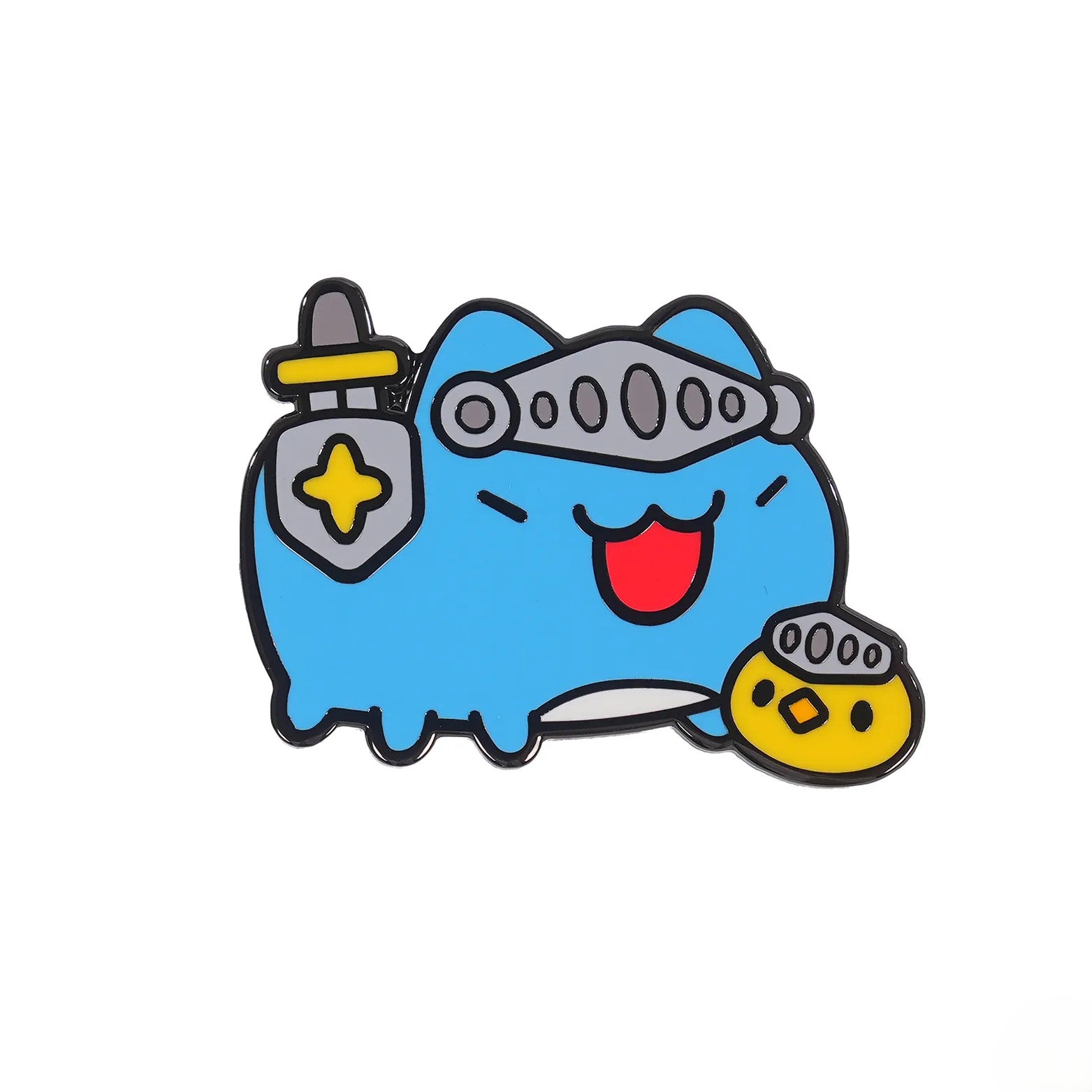 Warrior Capoo & Chicken Metal Badge