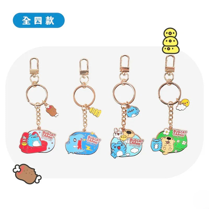 Capoo & Dogdog Together Metal Key Ring