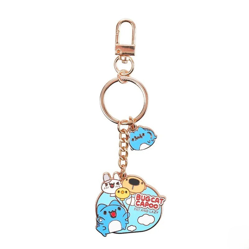 Bugcat Capoo Balloon Party Metal Key Ring