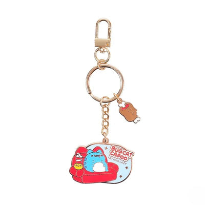 Capoo Lazy Sofa Day Metal Keychain